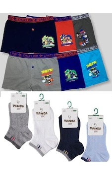 Tutku Erkek Çocuk Çok Renkli 6'lı Paket Elastan Pamuk Baskılı Boxer 6 Adet Çocuk Patik Çorap Karışık Renk Tutku Erkek Çocuk Çok Renkli 6'lı Paket Elastan Pamuk Baskılı Boxer 6 Adet Çocuk Patik Çorap Karışık Renk