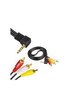 3.5mm Stereo Erkek Jack - 3 Rca Av Kablo 1.2 Metre Uydu Alıcısı, Tv, Ses Sistemi Uyumlu 3.5mm Stereo Erkek Jack - 3 Rca Av Kablo 1.2 Metre Uydu Alıcısı, Tv, Ses Sistemi Uyumlu