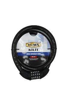 Yuma Ym-747 120cm 20mm 5 Şifreli Siyah Motorsiklet Kilidi