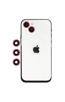 İphone 14 Shine Kamera Lens - Kırmızı