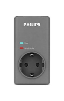 Philips Chp7010g/10 1140 Joule Tekli Akım Korumalı Priz, Gri
