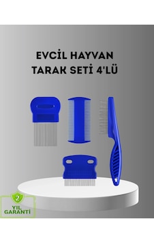 Buğz 4 Lü Kedi Köpek Tüy Temizleme Seti Paslanmaz Çelik,ergonomik Ve Uzun Ömürlü