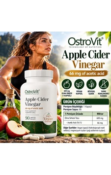 Ostrovit Apple Cider Vinegar Appetite Control & Digestive & Blood Sugar Vege 90 Capsules Ostrovit Apple Cider Vinegar Appetite Control & Digestive & Blood Sugar Vege 90 Capsules