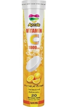 Apexis Vitamin C 1000 MG 20 Efervesan Tablet Apexis Vitamin C 1000 MG 20 Efervesan Tablet