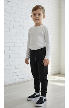Black Steel İki İplik Çocuk Boy Düz Eşofman Altı Siyah Black Steel İki İplik Çocuk Boy Düz Eşofman Altı Siyah
