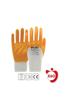 Beybi KN350 Flex Sarı Pamuk Nitril İş Eldiveni 10 Beden 60 Çift Beybi KN350 Flex Sarı Pamuk Nitril İş Eldiveni 10 Beden 60 Çift