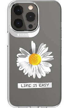 Apple Uyumlu iPhone 13 Pro Kılıf Çift Imd Baskılı Lisanslı Switcheasy Artist Daisy Kapak Renksiz