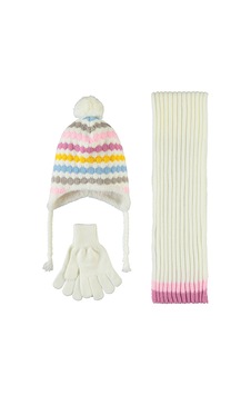 Civil Girls Kız Çocuk Atkı Bere Eldiven Set 2-5 Yaş Ekru 24243100624w1-2 Civil Girls Kız Çocuk Atkı Bere Eldiven Set 2-5 Yaş Ekru 24243100624w1-2
