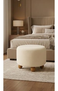 Polo Peluş 45 X 45 Cm Doğal Gürgen Topuz Ayaklı Çok Amaçlı Puf Koltuk Bej - Beyaz Polo Peluş 45 X 45 Cm Doğal Gürgen Topuz Ayaklı Çok Amaçlı Puf Koltuk Bej - Beyaz