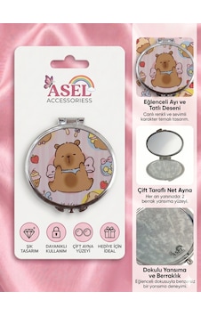 Sevimli Karakter Ve Unicorn Tasarımlı Çift Taraflı Katlanabilir Metal Cep Aynası - 9 Farklı Model Karışık Çok Renkli Sevimli Karakter Ve Unicorn Tasarımlı Çift Taraflı Katlanabilir Metal Cep Aynası - 9 Farklı Model Karışık Çok Renkli