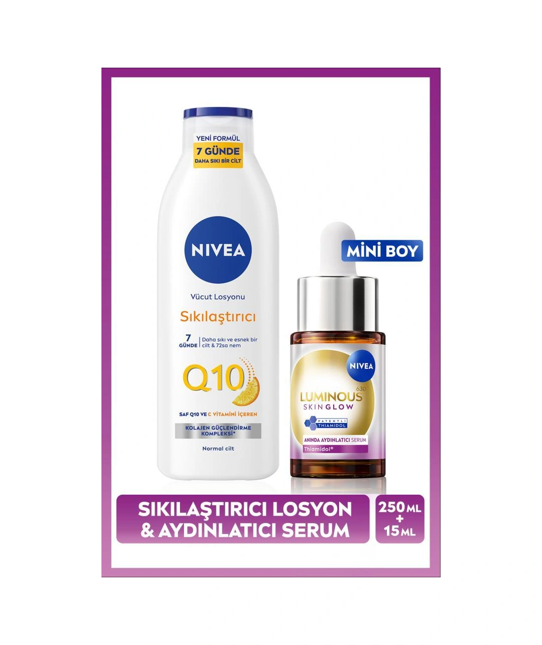 Luminous630 Skin Glow Anında Aydınlatıcı Serum 15ml Ve Q10 Sıkılaştırıcı Vücut Losyonu 250ml Luminous630 Skin Glow Anında Aydınlatıcı Serum 15ml Ve Q10 Sıkılaştırıcı Vücut Losyonu 250ml