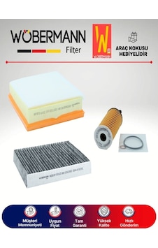 Wöbermann Bmw 1.16d F20/F21 Filtre Bakım Seti 2012-2015 N47 3'lü Karbonlu Wöbermann Bmw 1.16d F20/F21 Filtre Bakım Seti 2012-2015 N47 3'lü Karbonlu