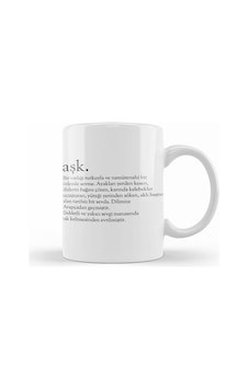 Aşk Kelime Kupa Bardak Porselen Karışık Aşk Kelime Kupa Bardak Porselen Karışık