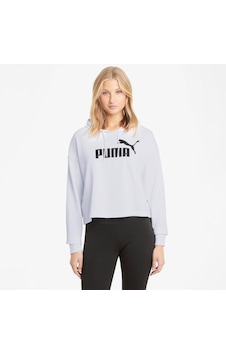 Puma Essentials Cropped Logo Rose Dust Kadın Beyaz Sweatshirt