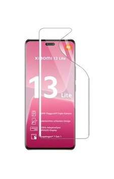 Xiaomi Mi 13 Lite ile Uyumlu Gerçek Kırılmayan Ekran Koruyucu Film HD-ŞEFFAF