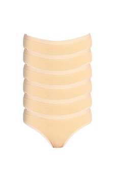 Tutku Iç Giyim 6lı Kadın %100 Pamuklu Bikini Külot Iç Çamaşırı-ten-standart Çok Renkli