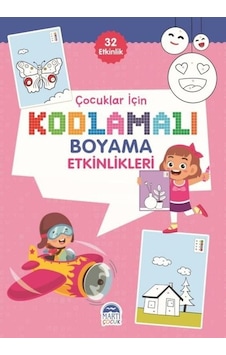 Çocuklar için Kodlama Etkinlikleri - Pembe - 32 Etkinlik- Martı Yayınları