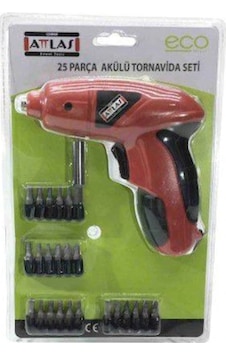 Attlas ECO 15588S 4.8 V Şarjlı Tornavida Seti 25 Parça Attlas ECO 15588S 4.8 V Şarjlı Tornavida Seti 25 Parça