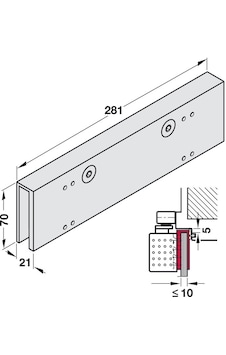 Ts 92 Cam Kapı Geçme Elemanı Nat. Ts 92 Cam Kapı Geçme Elemanı Nat.