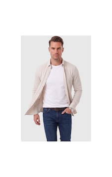 Deepsea Erkek %97 Pamuk Slim Fit Dar Kesim Petek Dokulu Likralı Örme Bej Gömlek 2600707 Deepsea Erkek %97 Pamuk Slim Fit Dar Kesim Petek Dokulu Likralı Örme Bej Gömlek 2600707