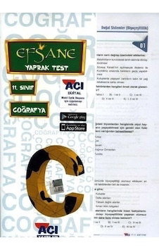 Efsane 11.Sınıf Coğrafya Yaprak Test Efsane 11.Sınıf Coğrafya Yaprak Test