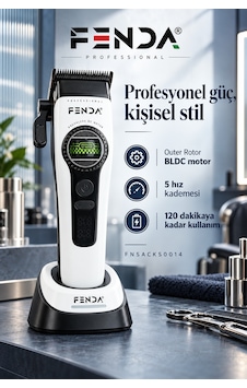 Fenda Profesyonel Bldc Motor 8000 Rpm Saç Kesme Makinesi Beyaz Fenda Profesyonel Bldc Motor 8000 Rpm Saç Kesme Makinesi Beyaz