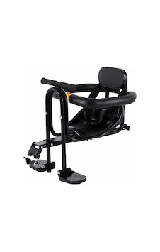 Valkyrie Ön Bisiklet Çocuk Koltuğu Katlanabilir Ayak Pedallı Gidonlu Emniyet Kemerli 2-6 Yaş 30 Kg Ön Kadro Montajlı Siyah