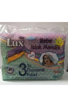 Lux Bebek Islak Mendil 56 Yaprak - 3 Adet 3'lü Lux Bebek Islak Mendil 56 Yaprak - 3 Adet 3'lü