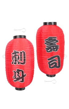 Japon Feneri Sushi Temalı H:50cmd:25cm