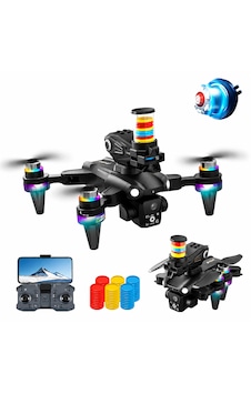 Katlanabilir Kameralı Drone, Wifi Fpv Canlı Görüntü, Fırçasız Motor, Akıllı Sensör, Kumandalı Rc Drone, Frisbee Atış Özellikli Katlanabilir Kameralı Drone, Wifi Fpv Canlı Görüntü, Fırçasız Motor, Akıllı Sensör, Kumandalı Rc Drone, Frisbee Atış Özellikli