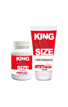 King Size Erkeklere Özel 1200mg 30 Lu Kaps + 1200mg 50 Ml Krem King Size Erkeklere Özel 1200mg 30 Lu Kaps + 1200mg 50 Ml Krem