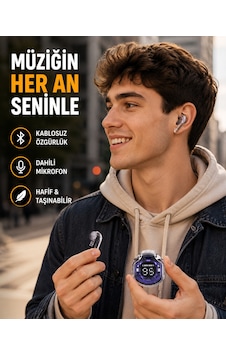 Detaylı Ses Deneyimi Led Ekran Teknolojisi Bluetooth Kulaklık Detaylı Ses Deneyimi Led Ekran Teknolojisi Bluetooth Kulaklık