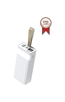 Torima Trm-1033 22.5w Hızlı Şarj Özellikli Dijital Şarj Göstergeli 30.000 Mah Powerbank Beyaz