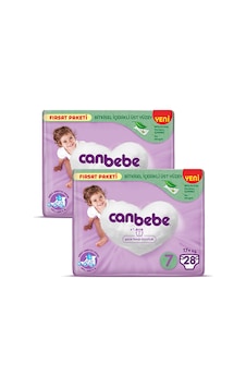 Canbebe Bebek Bezi Fırsat Paketi 7 Beden XXL (17+ Kg) 28 li x 2 Adet 2'li