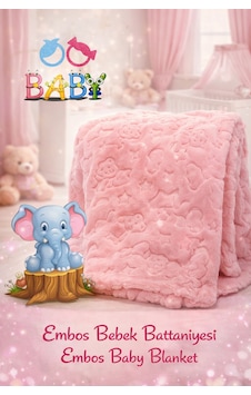 Welsoft Premium Bebek Battaniyesi 100x120 CM Özel Çantası İle Hediye İçin Uygundur Pembe