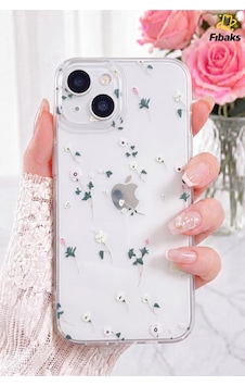 Fibaks iPhone 13/14 Uyumlu Kılıf Tasarımlı Desenli Kamera Korumalı Şeffaf Çiçek Esnek Yumuşak Silikon Kapak Fibaks iPhone 13/14 Uyumlu Kılıf Tasarımlı Desenli Kamera Korumalı Şeffaf Çiçek Esnek Yumuşak Silikon Kapak