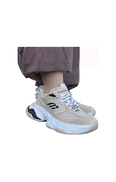 Urban Motion Siyah Beyaz Kalın Taban Bej Rengi Sneaker Bej Urban Motion Siyah Beyaz Kalın Taban Bej Rengi Sneaker Bej