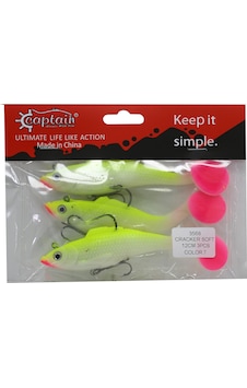 Captain 3568 Cracker Soft 12cm Levrek Turna Silikonu 3'lü Set Suni Balık 07 Captain 3568 Cracker Soft 12cm Levrek Turna Silikonu 3'lü Set Suni Balık 07