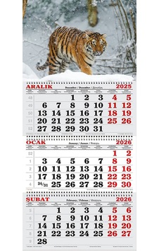 2026 Yılı Gemici Takvimi- Sibirya Kaplanı