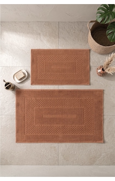 Cotton Box Aura Jakarlı Kaymaz Taban Pamuklu Paspas Seti Frame Coral 60x90+40x60 Cotton Box Aura Jakarlı Kaymaz Taban Pamuklu Paspas Seti Frame Coral 60x90+40x60
