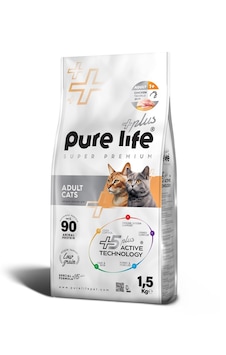 Pure Life Plus Tavuklu Yetişkin Kedi Maması 1500 G Pure Life Plus Tavuklu Yetişkin Kedi Maması 1500 G