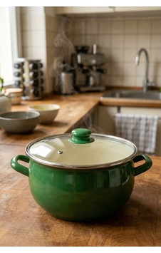 Emaye Derin Bombeli Yoğurt Tenceresi 24 Cm 5 Litre Yeşil 2406-c Emaye Derin Bombeli Yoğurt Tenceresi 24 Cm 5 Litre Yeşil 2406-c