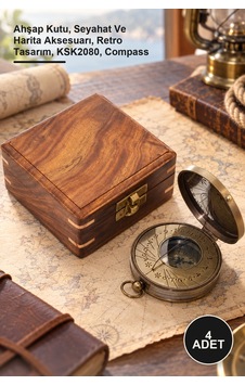 4 Adet Ahşap Kutulu Pusula Ahşap Kutu, Seyahat Ve Harita Aksesuarı, Retro Tasarım, Ksk2080, Compass 4 Adet Ahşap Kutulu Pusula Ahşap Kutu, Seyahat Ve Harita Aksesuarı, Retro Tasarım, Ksk2080, Compass