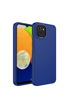 Samsung Uyumlu Galaxy A03 Kılıf Metal Çerçeve ve Buton Tasarımlı Silikon Zore Luna Kapak-Lacivert Lacivert Samsung Uyumlu Galaxy A03 Kılıf Metal Çerçeve ve Buton Tasarımlı Silikon Zore Luna Kapak-Lacivert Lacivert