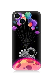 Apple Uyumlu iPhone 13 Silikon Kılıf Astranot Ve Uçan Balonlar Apple Uyumlu iPhone 13 Silikon Kılıf Astranot Ve Uçan Balonlar