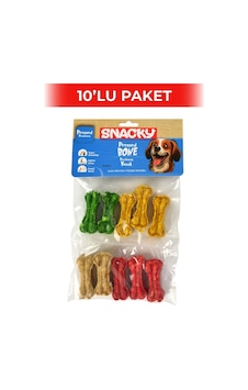 Snacky Munchy Köpek Press Kemik 5 Cm 10'lu 10 Paket Snacky Munchy Köpek Press Kemik 5 Cm 10'lu 10 Paket