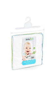 Babyjem ART-025 Penye Ağız Bezi 10 Adet Beyaz Babyjem ART-025 Penye Ağız Bezi 10 Adet Beyaz