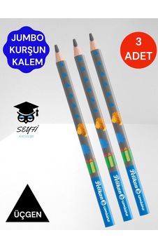 Pelikan Jumbo Üçgen Kurşun Kalem 3 Adet Combino Hayvan Desenli Başlangıç Kalemi B Derece Mavi Pelikan Jumbo Üçgen Kurşun Kalem 3 Adet Combino Hayvan Desenli Başlangıç Kalemi B Derece Mavi