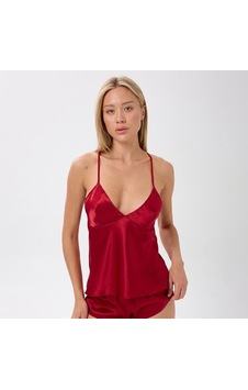 Love Secret Saten İp Askılı Sırt Dekolteli Brazillian Şort Gecelik Takımı Kırmızı Love Secret Saten İp Askılı Sırt Dekolteli Brazillian Şort Gecelik Takımı Kırmızı