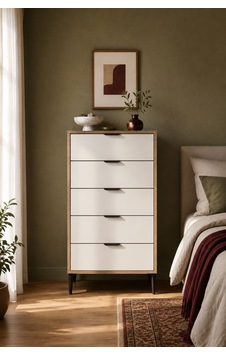 Home Liva 5 Çekmeceli Şifonyer 50x105x40 Cm Krem - 912183181 Krem Home Liva 5 Çekmeceli Şifonyer 50x105x40 Cm Krem - 912183181 Krem